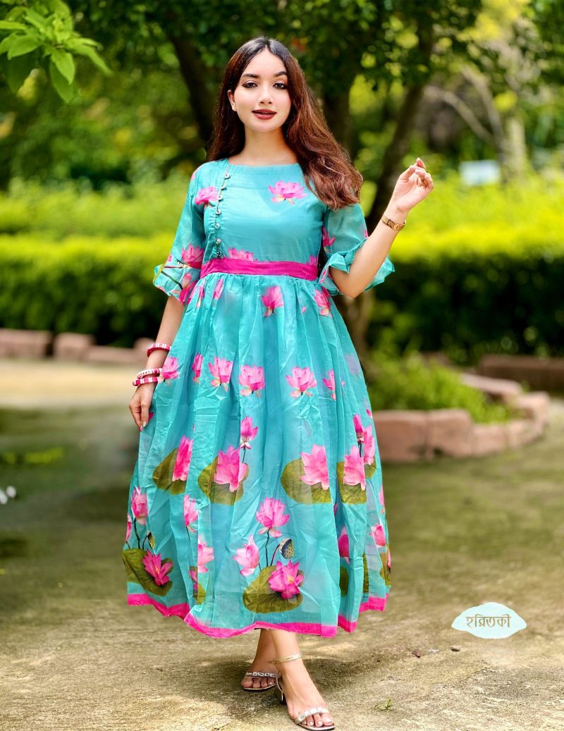 জলপদ্ম গাউন ড্রেস - Image 4